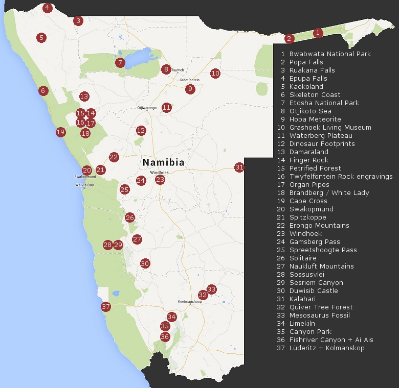 Namibia Places of Interest